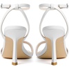 image:imageMostrin Strappy Heels for Women Lace Up Ankle Strap Round Open Toe Stiletto Heels Womens Heeled Sandals for Prom Party DailyWhite 06