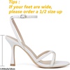 image:imageMostrin Strappy Heels for Women Lace Up Ankle Strap Round Open Toe Stiletto Heels Womens Heeled Sandals for Prom Party DailyWhite