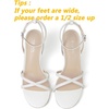 image:imageMostrin Strappy Heels for Women Lace Up Ankle Strap Round Open Toe Stiletto Heels Womens Heeled Sandals for Prom Party DailyWhite