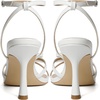 image:imageMostrin Strappy Heels for Women Lace Up Ankle Strap Round Open Toe Stiletto Heels Womens Heeled Sandals for Prom Party DailyWhite Bow