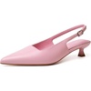 image:imageMostrin Kitten Heels for Women Pointed Closed Toe Heels Low Pumps Shoes for Party Work OfficeLight Pink