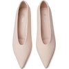image:imageMostrin Kitten Heels for Women Pointed Closed Toe Heels Low Pumps Shoes for Party Work OfficeNude02
