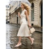 image:imageMostrin Kitten Heels for Women Pointed Closed Toe Heels Low Pumps Shoes for Party Work OfficeNude02