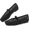 image:imageMostrin Ballet Flats Woven Mary Jane Shoes Women Ballerina Flats Mesh Closed Toe Spring Summer Shoes Casual DressyBlack