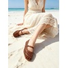 image:imageMostrin Ballet Flats Woven Mary Jane Shoes Women Ballerina Flats Mesh Closed Toe Spring Summer Shoes Casual DressyBrown