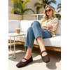 image:imageMostrin Ballet Flats Woven Mary Jane Shoes Women Ballerina Flats Mesh Closed Toe Spring Summer Shoes Casual DressyBurgundy