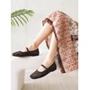 image:imageMostrin Ballet Flats Woven Mary Jane Shoes Women Ballerina Flats Mesh Closed Toe Spring Summer Shoes Casual DressyCoffeebrown