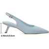 image:imageMostrin Kitten Heels for Women Pointed Toe Pumps Patent Leather Low Heel Slingback Heels with Buckle Dress Shoes for Dating Party WorkingBlue 06