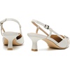 image:imageMostrin Kitten Heels for Women Pointed Toe Pumps Patent Leather Low Heel Slingback Heels with Buckle Dress Shoes for Dating Party WorkingCreamwhite 04