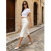 image:imageMostrin Kitten Heels for Women Pointed Toe Pumps Patent Leather Low Heel Slingback Heels with Buckle Dress Shoes for Dating Party WorkingCreamwhite 04