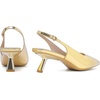 image:imageMostrin Kitten Heels for Women Pointed Toe Pumps Patent Leather Low Heel Slingback Heels with Buckle Dress Shoes for Dating Party WorkingGold 06