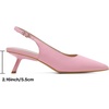 image:imageMostrin Kitten Heels for Women Pointed Toe Pumps Patent Leather Low Heel Slingback Heels with Buckle Dress Shoes for Dating Party WorkingPink 06