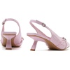 image:imageMostrin Kitten Heels for Women Pointed Toe Pumps Patent Leather Low Heel Slingback Heels with Buckle Dress Shoes for Dating Party WorkingPink