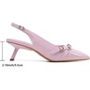 image:imageMostrin Kitten Heels for Women Pointed Toe Pumps Patent Leather Low Heel Slingback Heels with Buckle Dress Shoes for Dating Party WorkingPink