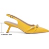 image:imageMostrin Kitten Heels for Women Pointed Toe Pumps Patent Leather Low Heel Slingback Heels with Buckle Dress Shoes for Dating Party WorkingYellow
