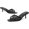 image:imageMostrin Kitten Heels for Women Pointed Toe Vintage Mules Heels Sexy Slip on Stiletto Backless Sandals for Party Wedding DailyBlack Mesh
