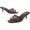image:imageMostrin Kitten Heels for Women Pointed Toe Vintage Mules Heels Sexy Slip on Stiletto Backless Sandals for Party Wedding DailyBrown Mesh