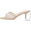 image:imageMostrin Kitten Heels for Women Pointed Toe Vintage Mules Heels Sexy Slip on Stiletto Backless Sandals for Party Wedding DailyNude Mesh