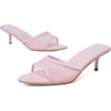 image:imageMostrin Kitten Heels for Women Pointed Toe Vintage Mules Heels Sexy Slip on Stiletto Backless Sandals for Party Wedding DailyPink Mesh