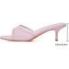 image:imageMostrin Kitten Heels for Women Pointed Toe Vintage Mules Heels Sexy Slip on Stiletto Backless Sandals for Party Wedding DailyPink Mesh