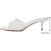 image:imageMostrin Kitten Heels for Women Pointed Toe Vintage Mules Heels Sexy Slip on Stiletto Backless Sandals for Party Wedding DailyWhite Mesh