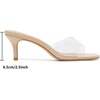 image:imageMostrin Kitten Heels for Women Summer Mules Heels Stiletto Heeled Sandals Slip On Backless Dressy Womens SandalsClear