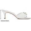 image:imageMostrin Kitten Heels for Women Summer Mules Heels Stiletto Heeled Sandals Slip On Backless Dressy Womens SandalsWhite