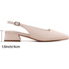 image:imageMostrin Womens Chunky Low Heels DOrsay Slingback Block Heel Pumps Closed Square Toe Dress Shoes for Work Office Daily WeddingBeige 03