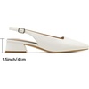 image:imageMostrin Womens Chunky Low Heels DOrsay Slingback Block Heel Pumps Closed Square Toe Dress Shoes for Work Office Daily WeddingCreamwhite 03