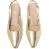 image:imageMostrin Womens Chunky Low Heels DOrsay Slingback Block Heel Pumps Closed Square Toe Dress Shoes for Work Office Daily WeddingGold 03