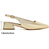 image:imageMostrin Womens Chunky Low Heels DOrsay Slingback Block Heel Pumps Closed Square Toe Dress Shoes for Work Office Daily WeddingGold 03