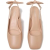 image:imageMostrin Womens Chunky Low Heels DOrsay Slingback Block Heel Pumps Closed Square Toe Dress Shoes for Work Office Daily WeddingNude Pu 05