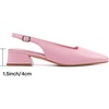 image:imageMostrin Womens Chunky Low Heels DOrsay Slingback Block Heel Pumps Closed Square Toe Dress Shoes for Work Office Daily WeddingPink 03