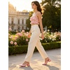 image:imageMostrin Womens Chunky Low Heels DOrsay Slingback Block Heel Pumps Closed Square Toe Dress Shoes for Work Office Daily WeddingPink 03