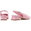 image:imageMostrin Womens Chunky Low Heels DOrsay Slingback Block Heel Pumps Closed Square Toe Dress Shoes for Work Office Daily WeddingPink 03