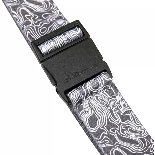 Eddie Bauer Mens Active Stretch Webbing Belts with Quick Release Buckle Multiple Colors One Size Fits MostTopographic