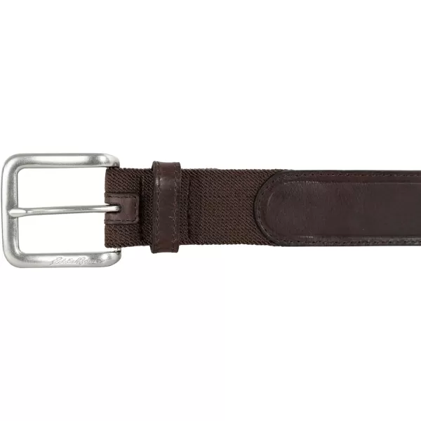 Eddie Bauer Mens Casual Leather Belt with Metal BuckleBrown Rugged