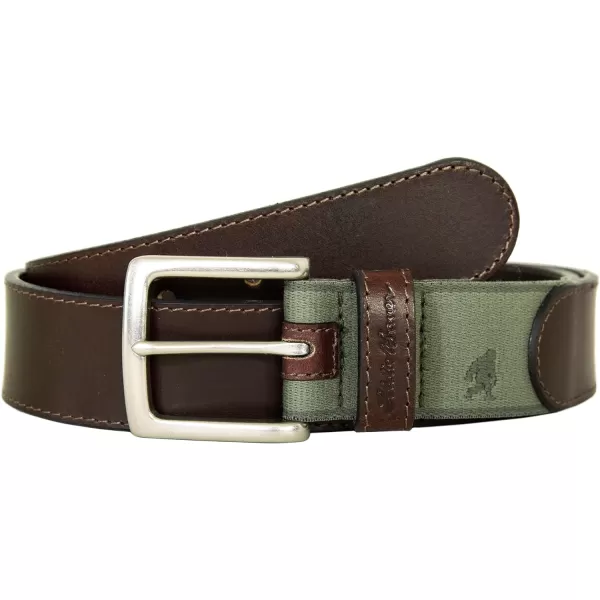 Eddie Bauer Mens Casual Leather Belt with Metal BuckleBrown Rugged W Sasquatch