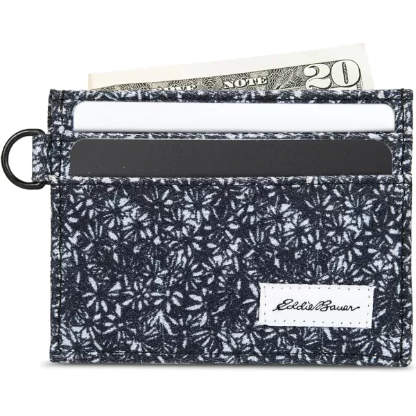 Eddie Bauer Mens Pioneer Printed Cotton Card CaseBlue