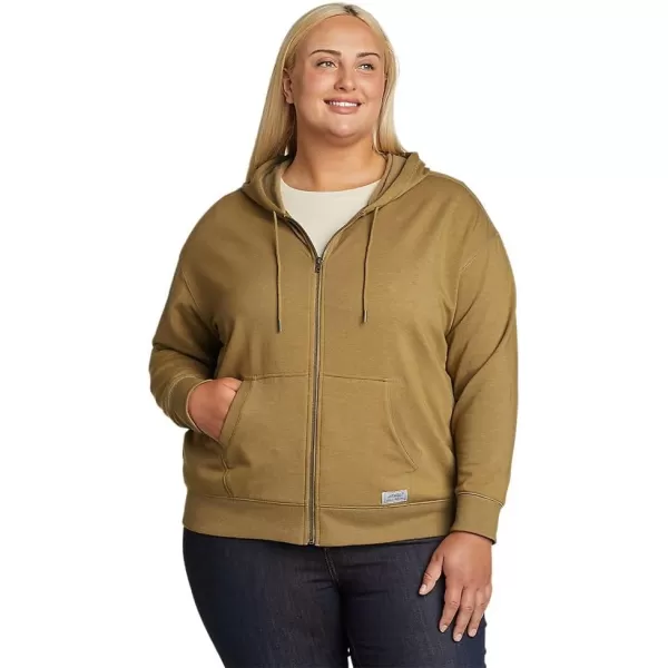 Eddie Bauer Womens Cozy Camp FullZip HoodieDk Tan