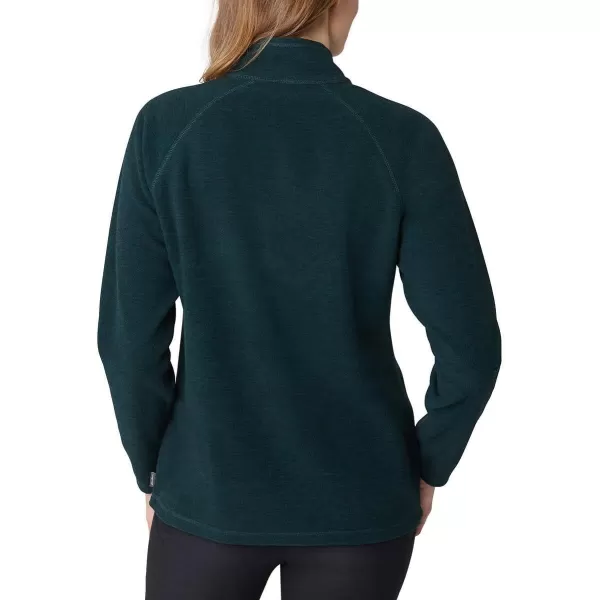 Eddie Bauer Womens Ultra Soft Fleece 14 Zip Long Sleeve Pullover TopEvergreen