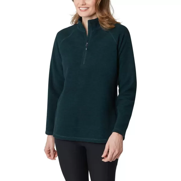 Eddie Bauer Womens Ultra Soft Fleece 14 Zip Long Sleeve Pullover TopEvergreen