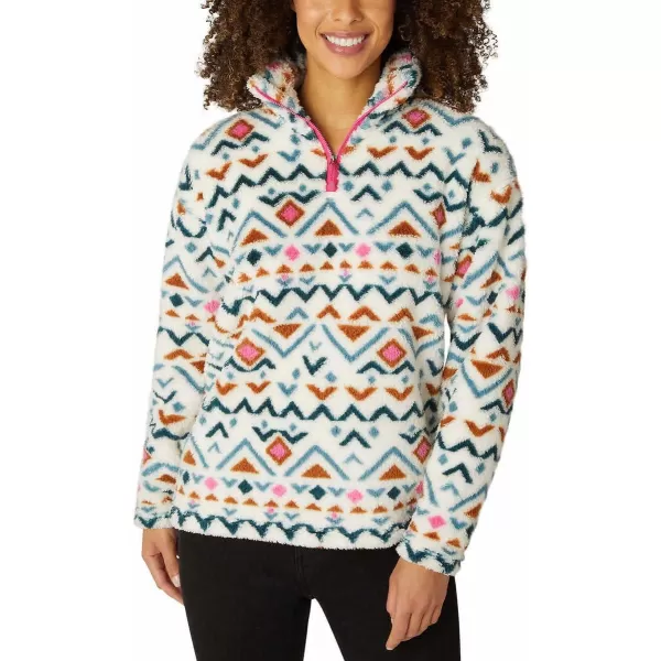 Eddie Bauer Womens Ultra Soft Fleece 14 Zip Long Sleeve Pullover TopVanilla