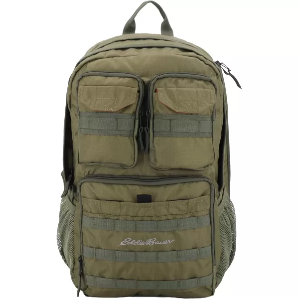Eddie Bauer Cargo Backpack with Organization Compartments and HydrationLaptop Compatible Sleeve Moss Grey 30LMoss Grey