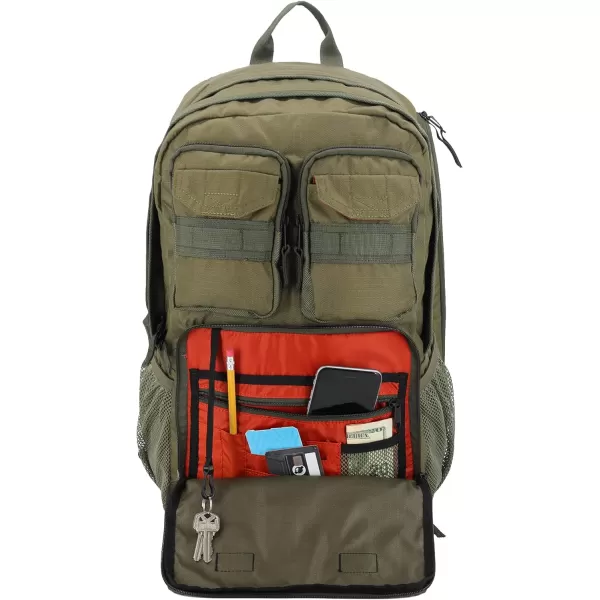 Eddie Bauer Cargo Backpack with Organization Compartments and HydrationLaptop Compatible Sleeve Moss Grey 30LMoss Grey