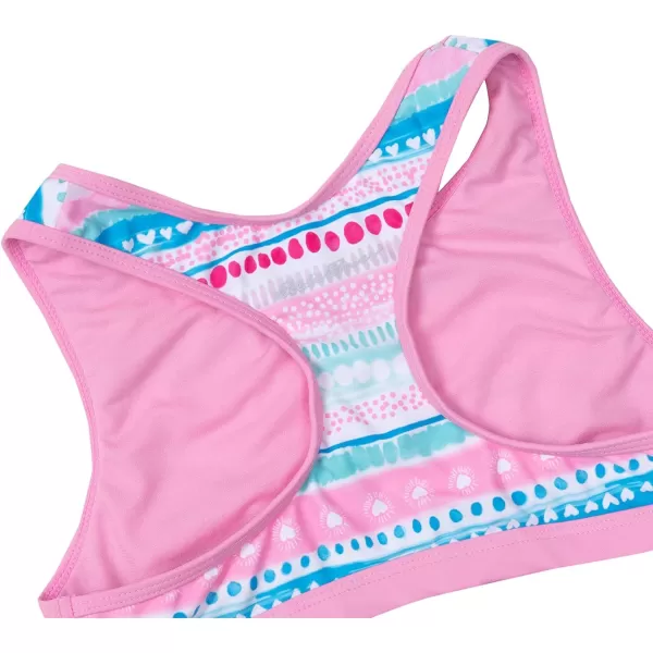 Eddie Bauer Girls Rash Guard Set  3 Piece Swimsuit Set  UPF 50 Quick Dry Rash Guard Tankini Top and Bottom SXLBegonia Pink