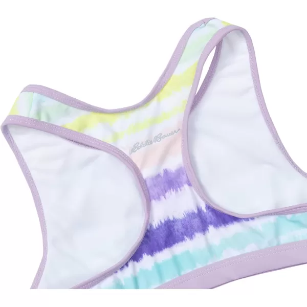 Eddie Bauer Girls Rash Guard Set  3 Piece Swimsuit Set  UPF 50 Quick Dry Rash Guard Tankini Top and Bottom SXLPastel Lilac