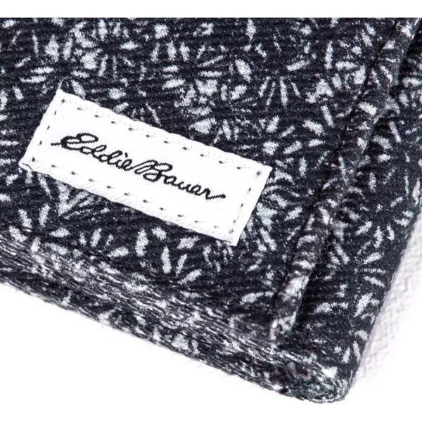 Eddie Bauer Men Signature Trifold Wallet Available Cotton Canvas Or Ripstop NylonCanvas Print  Blue