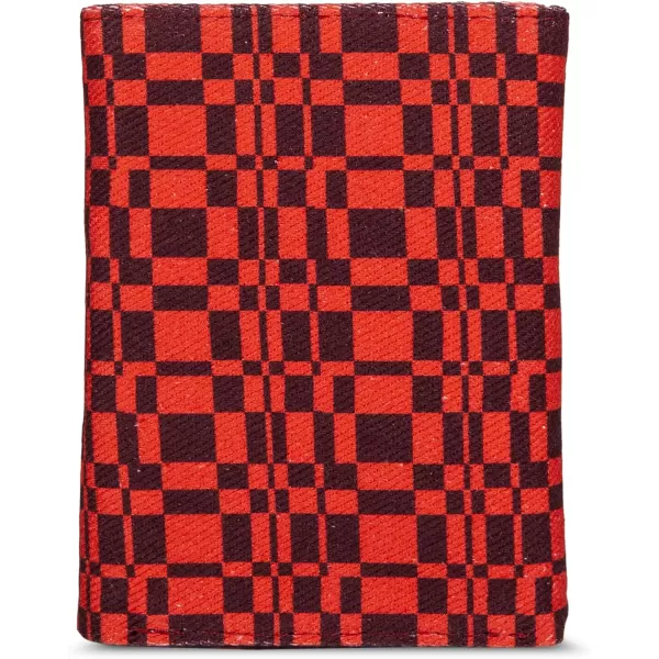 Eddie Bauer Men Signature Trifold Wallet Available Cotton Canvas Or Ripstop NylonCanvas Print  Red