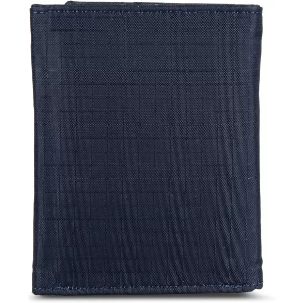 Eddie Bauer Men Signature Trifold Wallet Available Cotton Canvas Or Ripstop NylonRipstop Nylon Navy